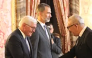 Antonio García Marcos, Teldat's President, at the Royal Palace