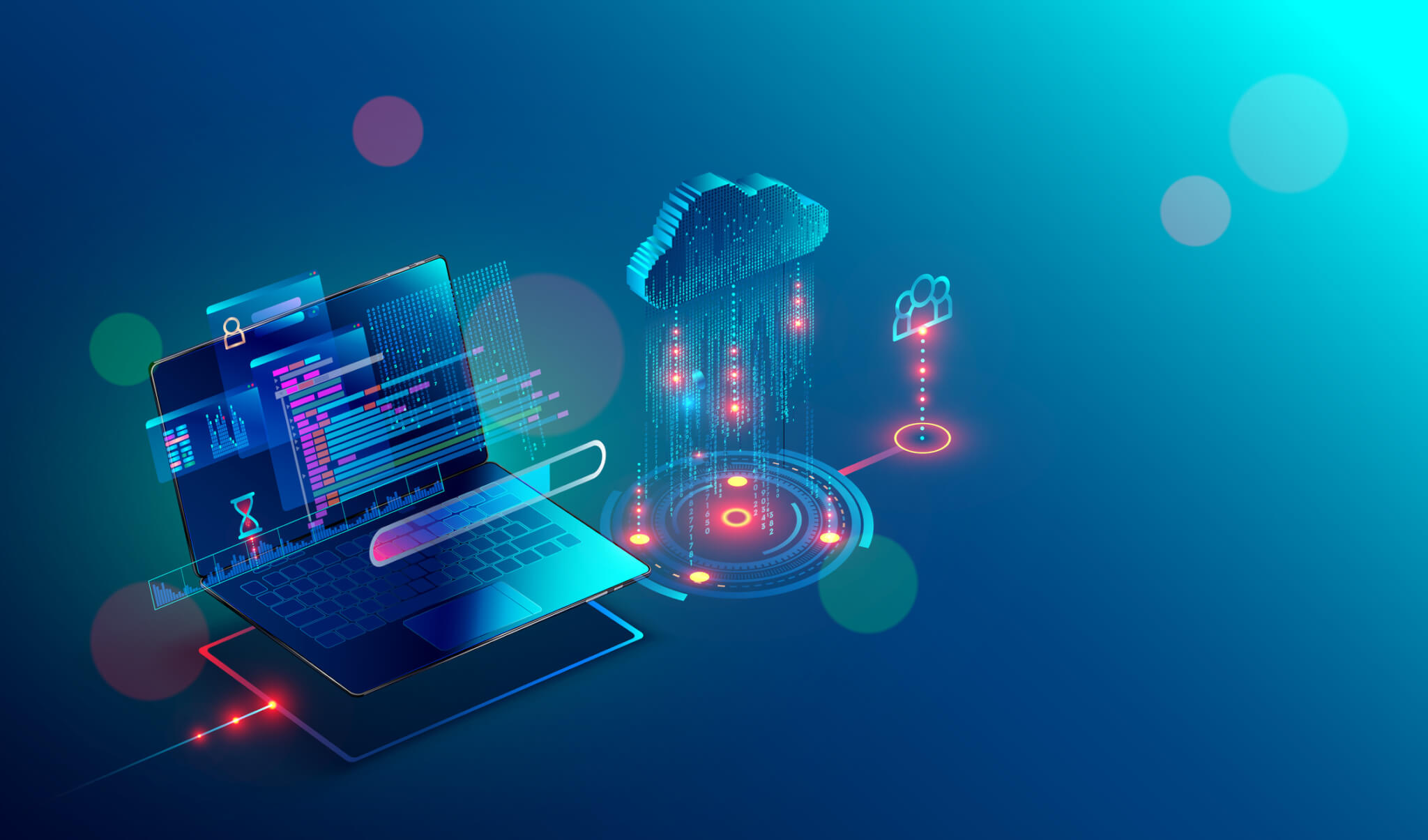 laptop. cloud storage. shared access. Isometric. Remote WLAN Management System wlan,wlan routers,wlan network,wlan wifi,remote control