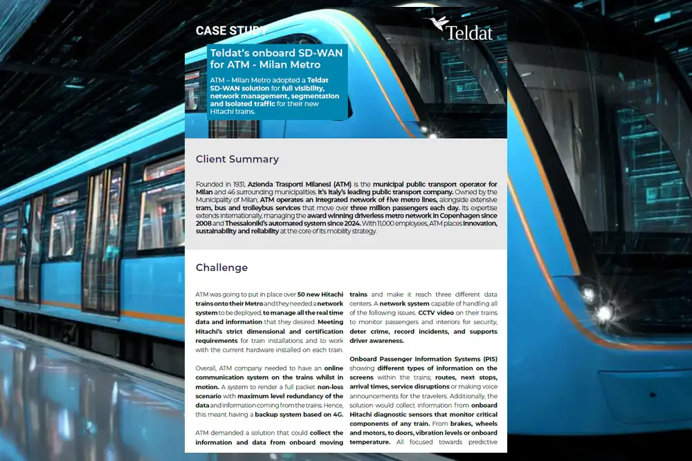 Case Study PDF - Milan Metro - onboard SD-WAN for Hitachi trains - Download - EN Case Study PDF - Milan Metro - onboard SD-WAN for Hitachi trains - Download - EN